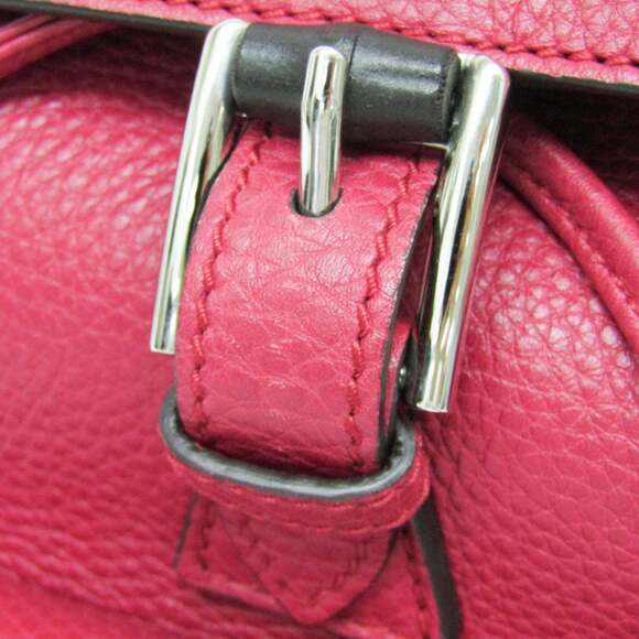 GUCCI Pink Leather Bamboo Backpack main image 14